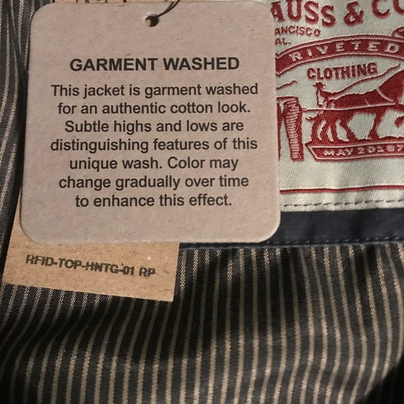 *New Levi’s Hooded Pocket Trucker Jacket Navy - Picture 4 of 4